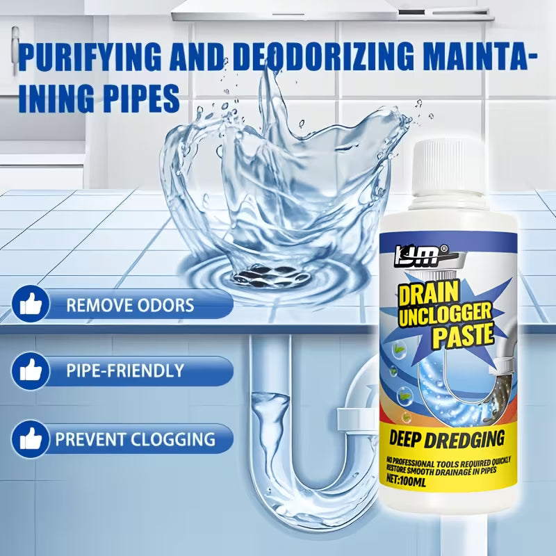 Wild Tornado Powerful Drain Cleaner โ Sink & Pipe Unclogging Powder for Kitchen, Bathroom, Blocked Drains & Household Cleaning