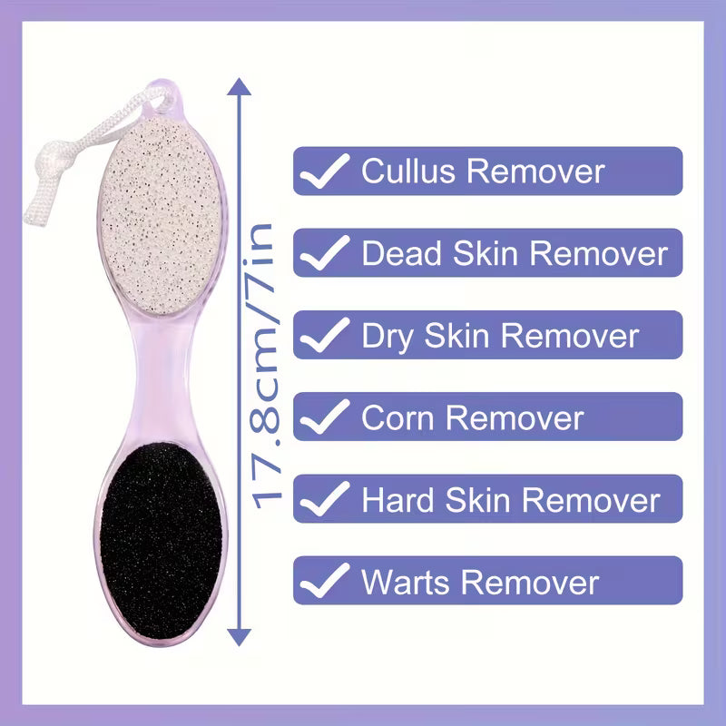 4-in-1 Pedicure Foot Filer – Callus Remover, Pumice Stone, Nail Brush & Foot File