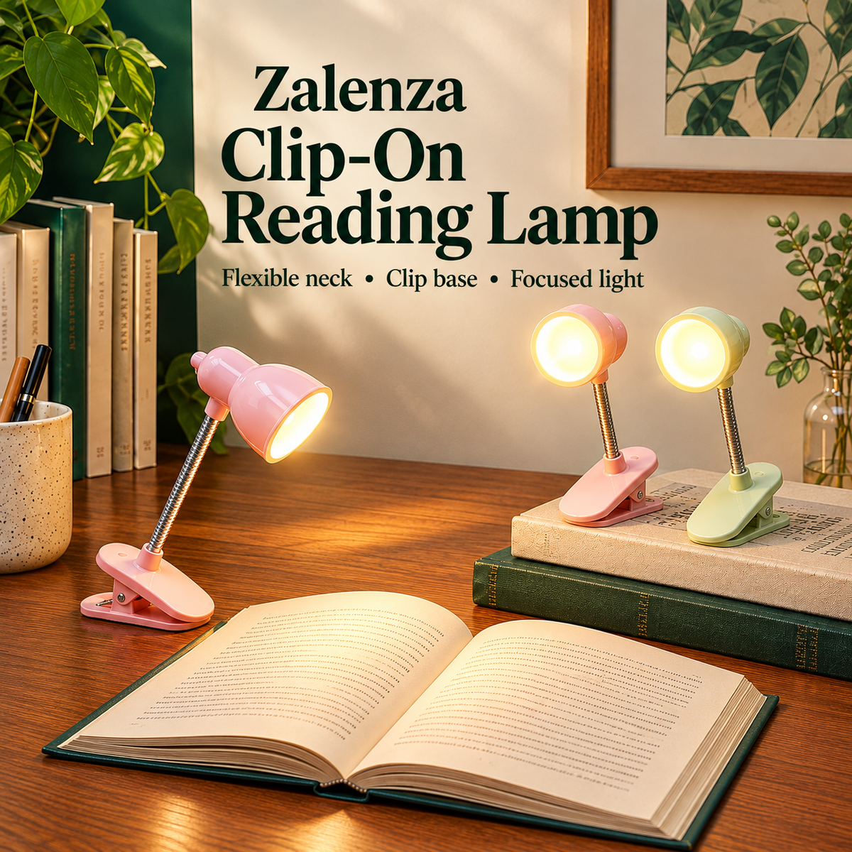 Mini LED Clamp Lamp – Portable USB Desk Light with Flexible Gooseneck & Strong Clip (Assorted Colors)
