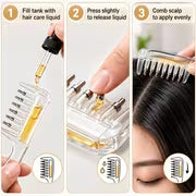 7-Teeth Scalp Massager Comb – Rolling Ball Hair Oil Applicator