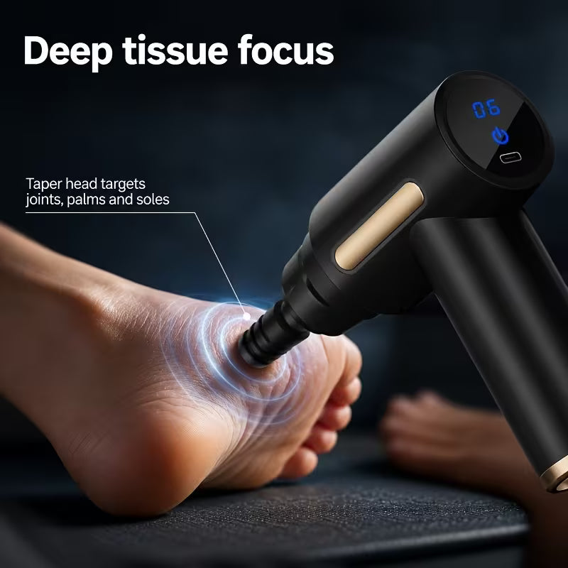 4-in-1 Massage Gun – 6-Speed Deep Tissue Muscle Massager