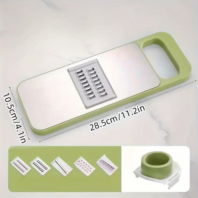 5-in-1 Vegetable Slicer & Grater – Adjustable Mandoline Cutter