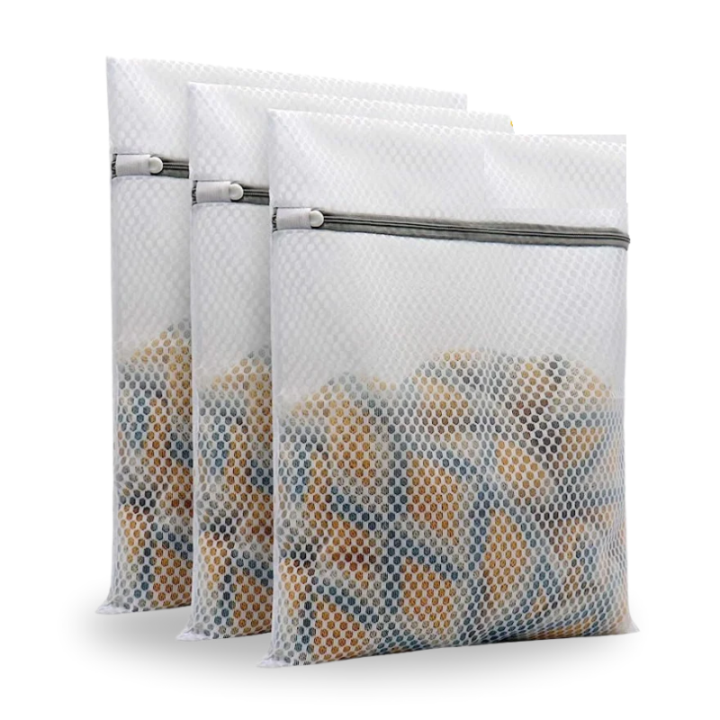 PACK DE PROTECTION - 3x SACS DE LAVAGE DURABLES DE QUALITÉ PREMIUM POUR FIBRE DE BAMBOU.