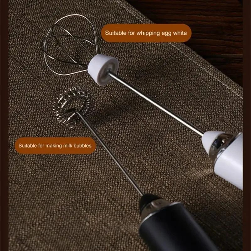 2-in-1 USB Electric Milk Frother & Coffee Beater – Rechargeable Handheld Foam Maker & Egg Whisk for Home Kitchen