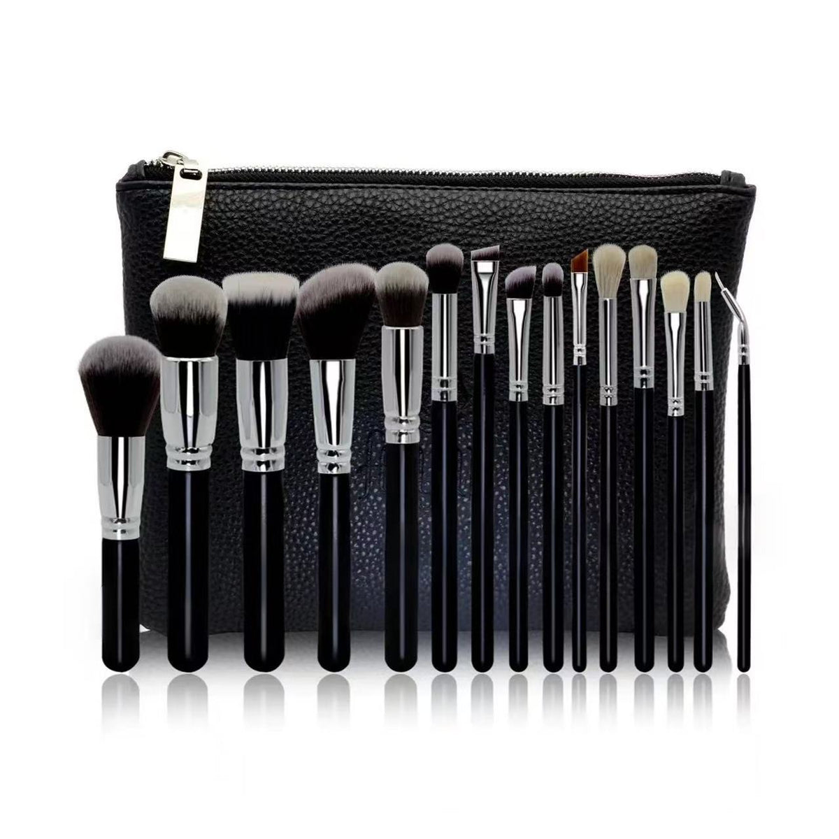 Zoeva 15-Piece Makeup Brush Set with Pouch – Professional Cosmetic Brushes for Face, Eyes & Lips