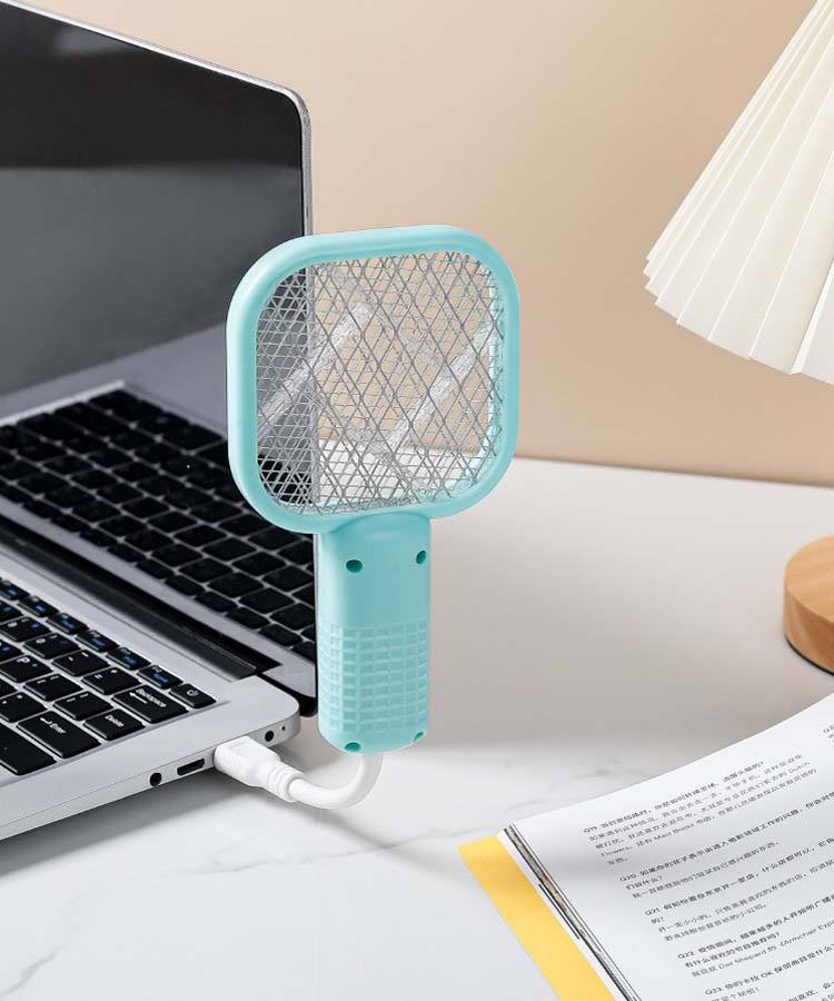USB Rechargeable Electric Mosquito Killer Racket – Portable UV Bug Zapper & Fly Swatter for Indoor & Outdoor Use