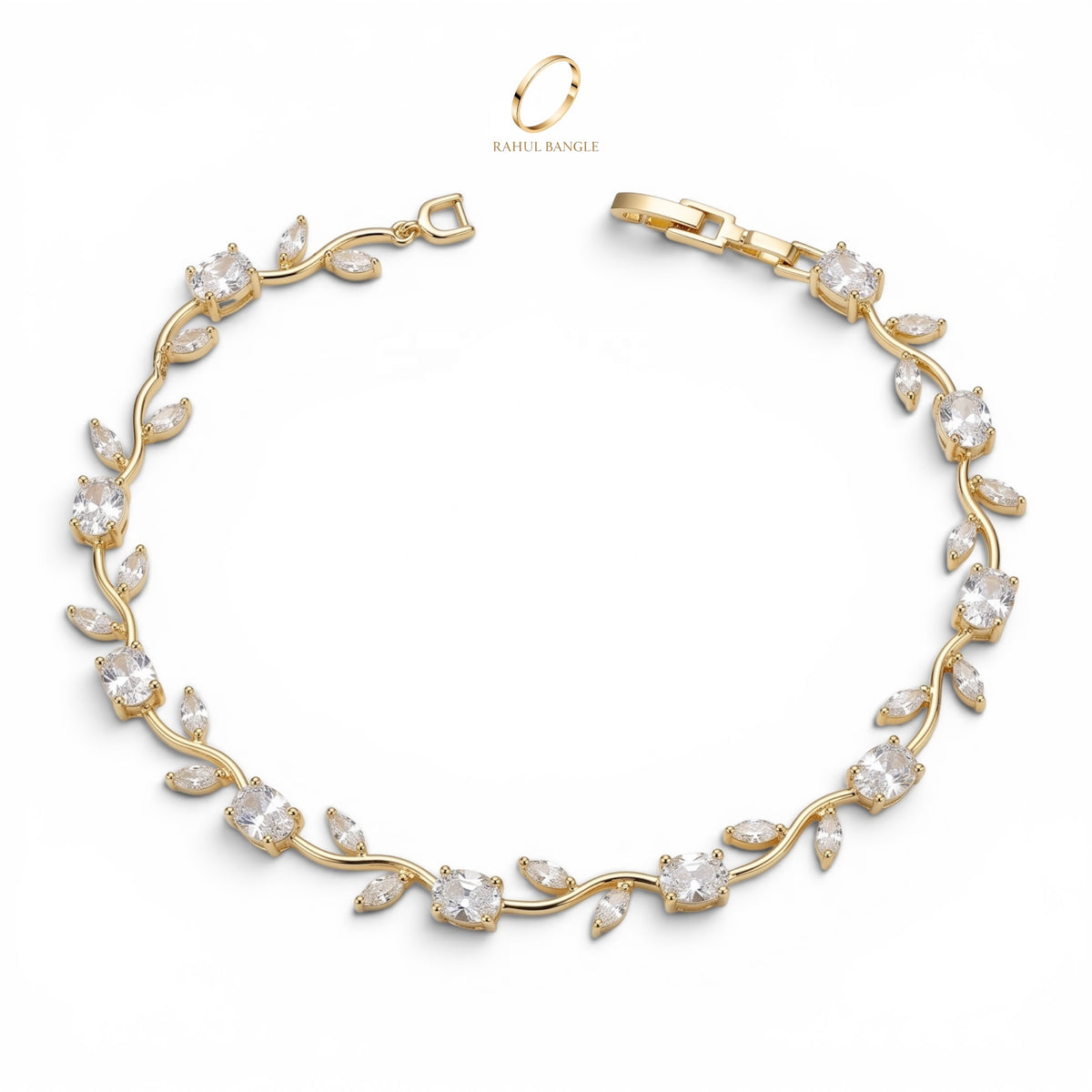 3-Piece Golden Cartier & Nail Style Bracelet Set